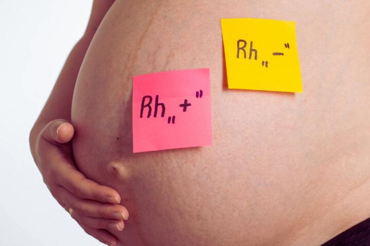 Concetto di fattore Rh in gravidanza positivo o negativo