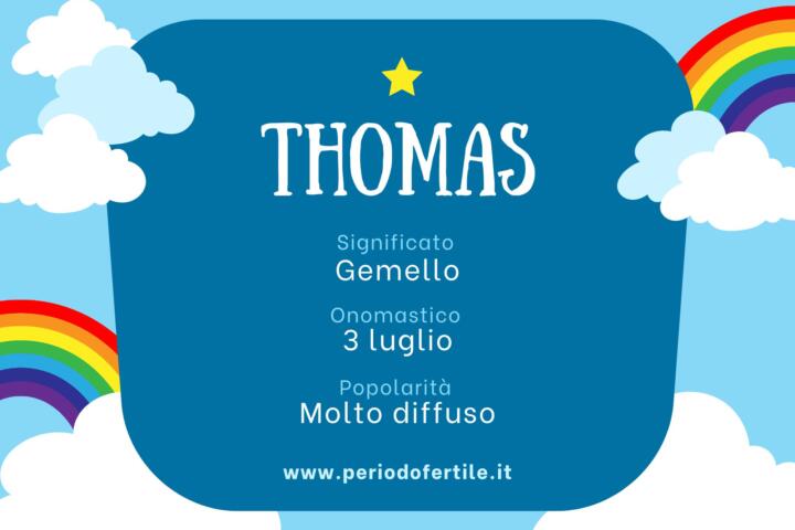Immagine con signifcato del nome Thomas, onomastico e popolarità