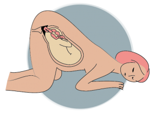 Esercizi per far girare il bambino podalico: la posizione genupettorale