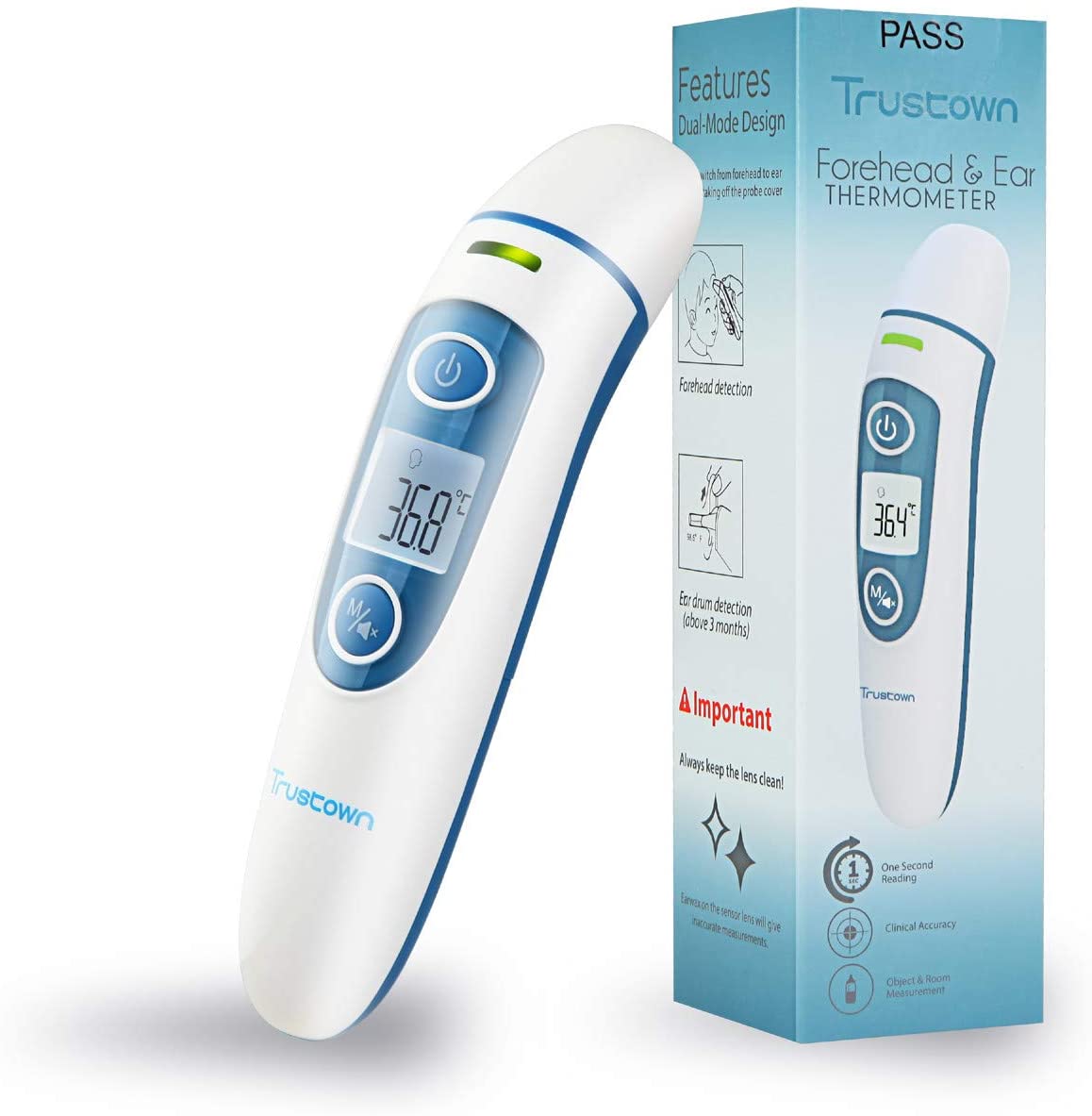 termometro per Bambini per Febbre Sicuro e accurato La Scelta Migliore per i termom termometro per Bambini CNDY Termometro Digitale a infrarossi ascellari e orali per Bambini Neonati e Adulti