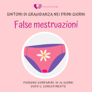 Sintomi gravidanza primi giorni_false mestruazioni_spotting da impianto